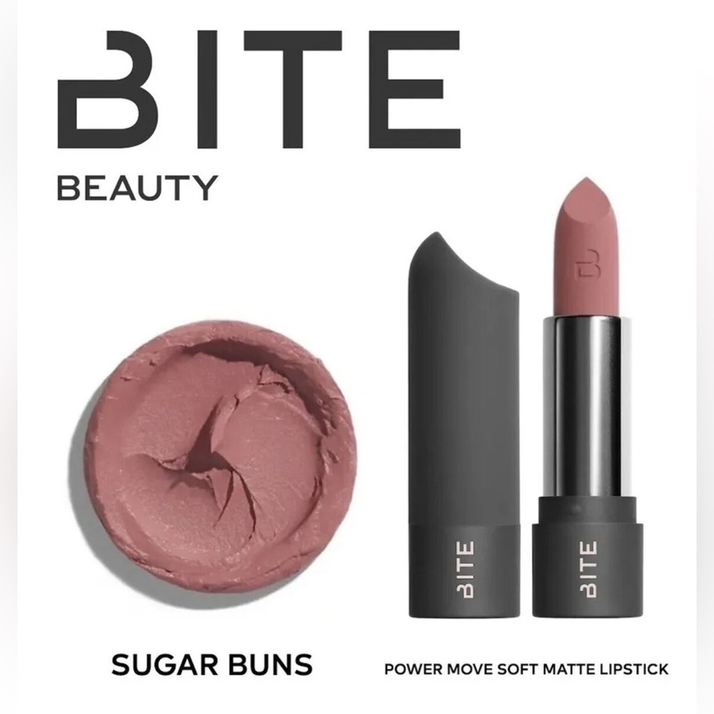 Bite Beauty Power Move Soft Matte Lipstick “Sugar Buns”- Full Size- New in Box!